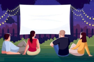 Une séance de cinéma en plein air ! 