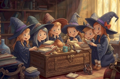 Malle aux histoires spéciale 'sorcellerie' et portrait magique à créer